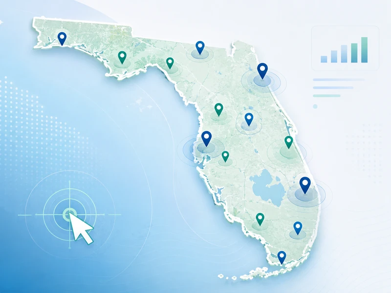 Florida PPC targeting map for Google Ads location campaign planning