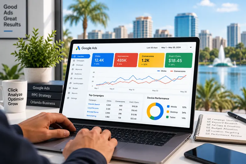 Google Ads management and PPC campaign analysis in Orlando