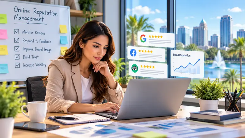 Online reputation management and review monitoring for Orlando businesses