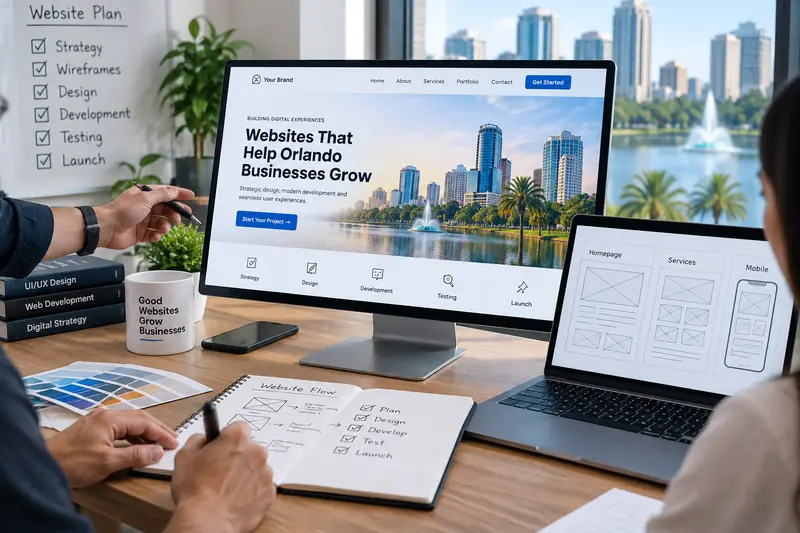 Orlando web design planning, UX and website architecture