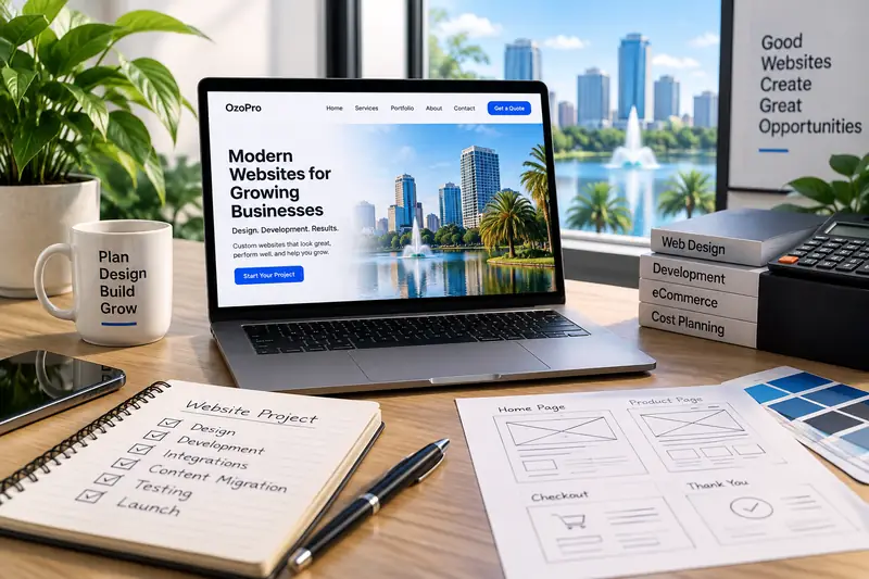 Orlando website project cost and scope planning