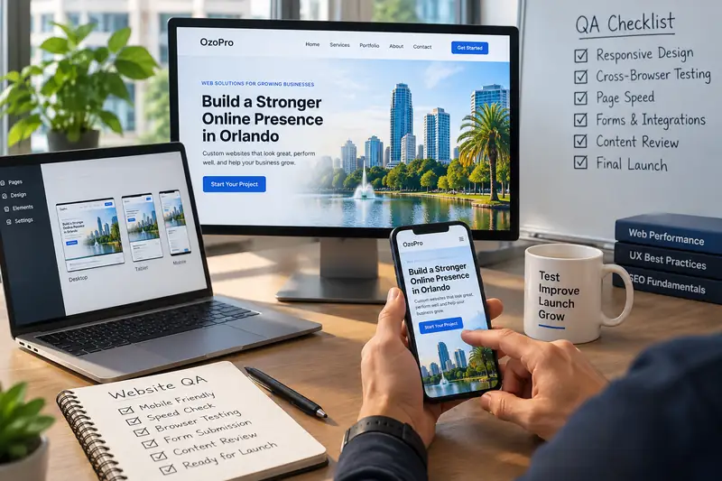 Website QA performance and responsive device testing